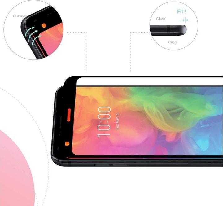 Actual product image Screenguard LG Q7+ Full Screen Protective Glass Film 2.5D 9H (1 pcs., LG Q7+)