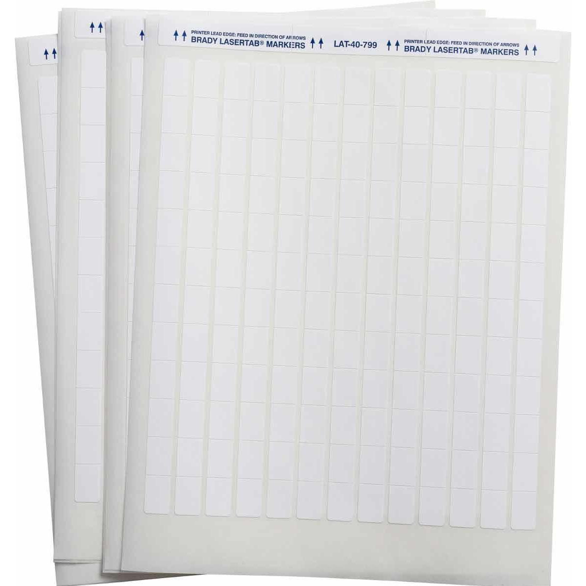 Brady, Etiketten, LAT-40-799-1, Nylongewebe, Wei, 12,7 x 19,05mm, permanent, US-Letter(1000 E.) (029684)