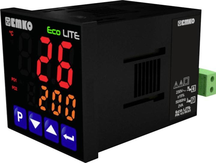 Actual product image Emko ecoLITE.4.5.1R.0.0 Temperature controller Pt100, J, K, R, S, T, L -199 to +999°C Relay 5A (L x W x