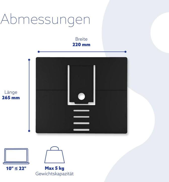 Produktbild R-Go Tools Notebook-Ständer Riser Attachable Schwarz