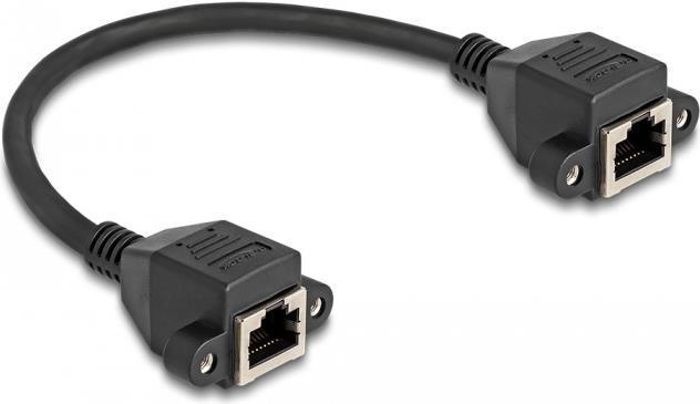 Actual product image Delock RJ50 extension cable socket to socket S/FTP 0.25 m black (S/FTP, 0.25 m)