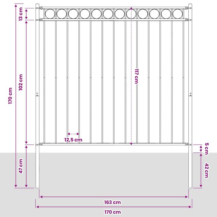 Produktbild vidaXL Moderner Zaun