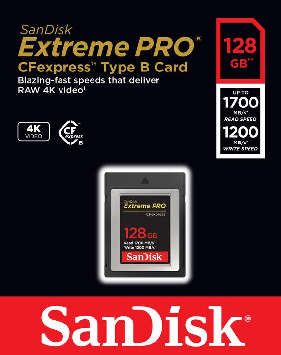 Image du produit SanDisk Extreme Pro (128 Go, CFexpress type B)
