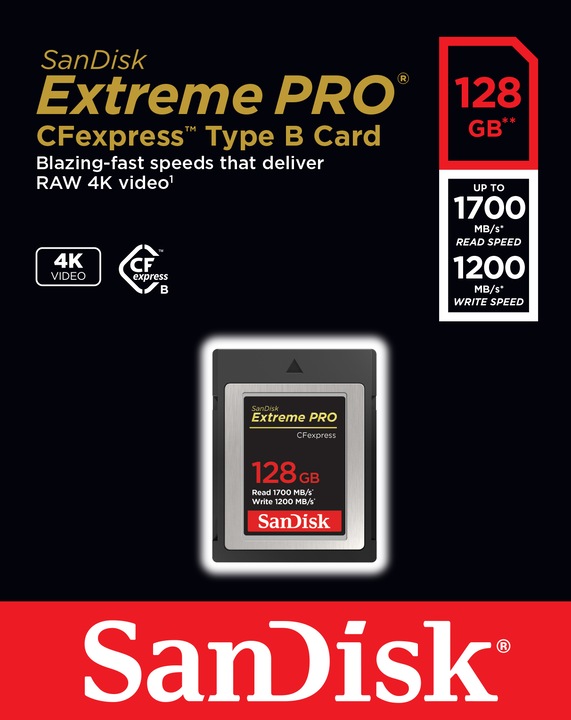 Produktbild SanDisk Extreme Pro (128 GB, CFexpress Typ B)