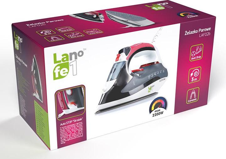 Actual product image Lafe Steam iron LAF02b black and red (2200 W, 80 g/min)