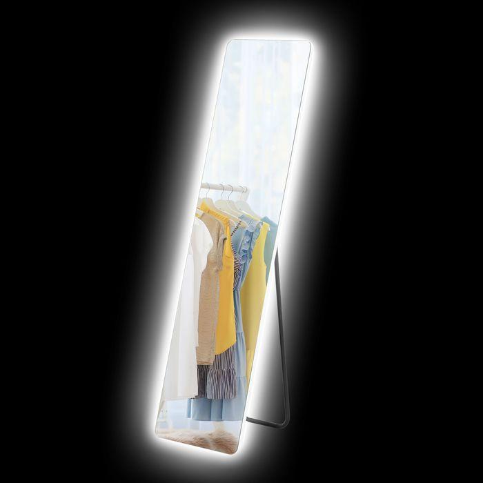Immagine prodotto Swisshandel24 Ganzkörperspiegel, 150 x 40 cm Standspiegel mit LED-Beleuchtung, Transparent (150 x 40 cm)