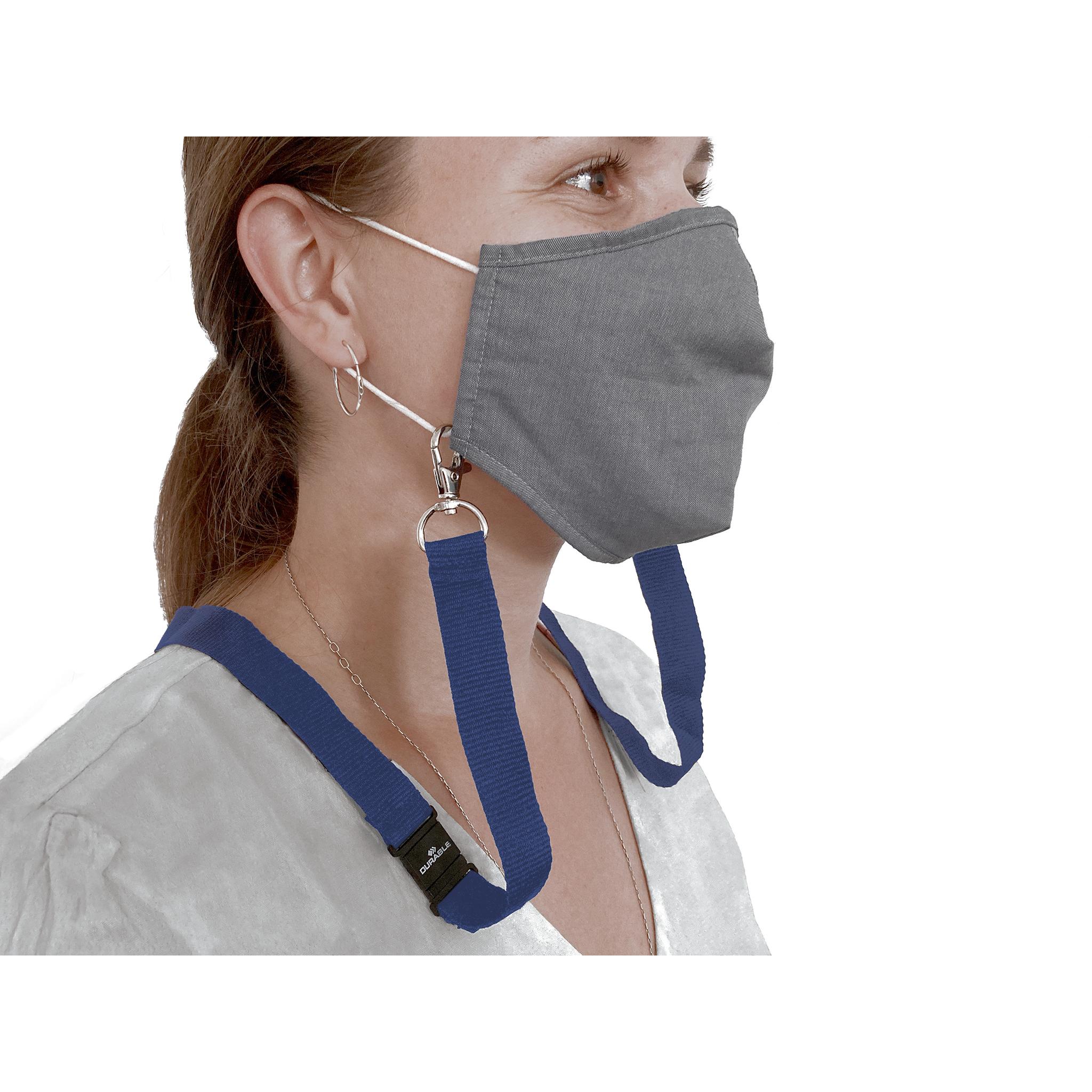 Thumbnail - Durable 852807 - Gesichtsmaske - Textil - Blau - 44 cm - 20 mm, Barcode-Scanner Zubehör