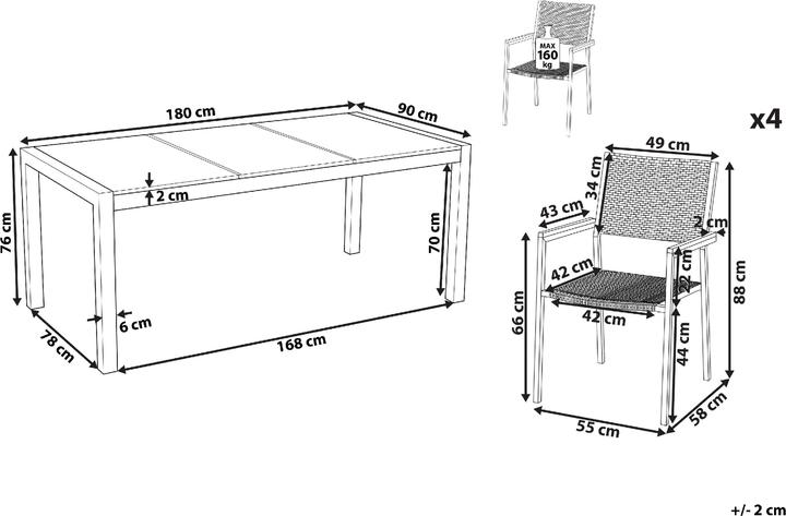 Actual product image Beliani Cosoleto/Grosseto (90 cm)