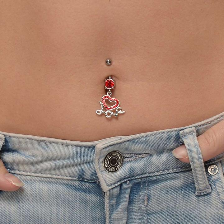 Produktbild Bijouteria Bauchpiercing (Messing rhodiniert, Chirurgenstahl 316L, Kristall)