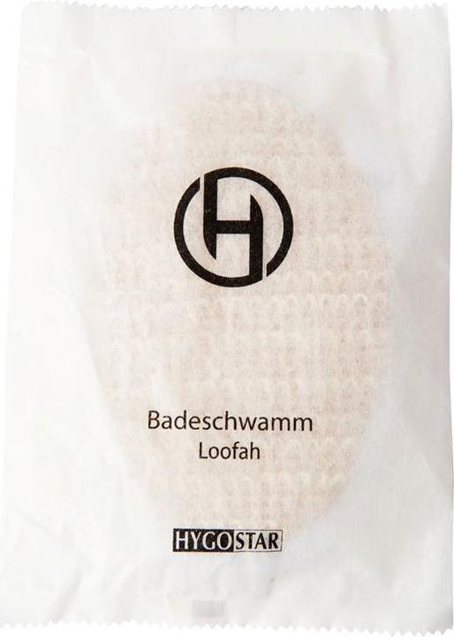 Actual product image Hygostar Bath sponge loofah individually packed