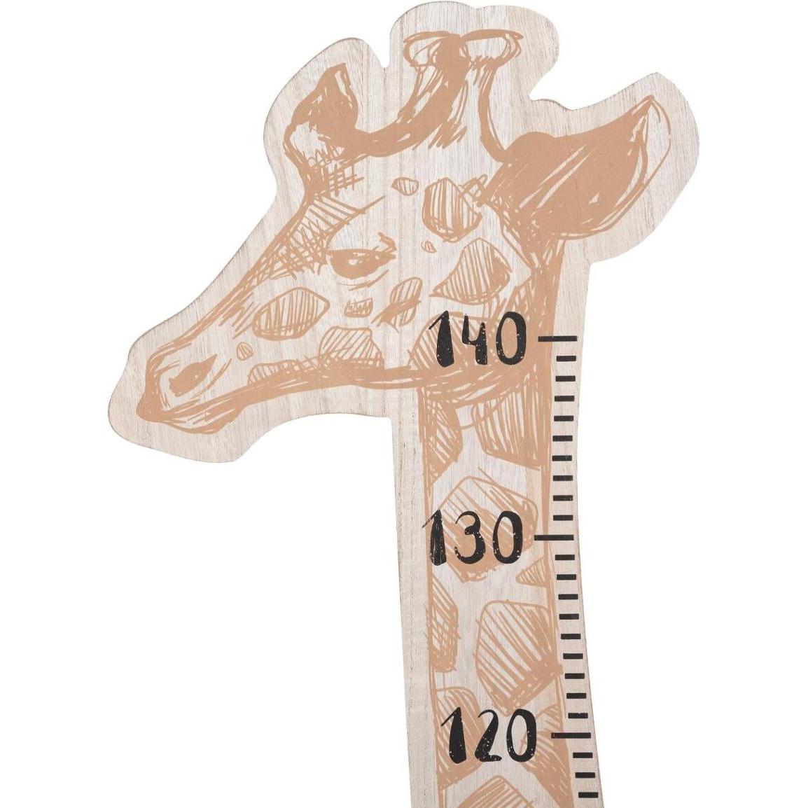 Thumbnail - Atmosphera, Wandtattoo, Giraffen-Höhenstab aus Holz, mittelbeige (36 x 140 cm)