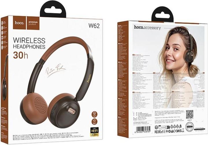 Immagine prodotto Hoco Wireless headphones wire headphones bluetooth W62 wire (NC, 30 h, Cablato, Senza fili)