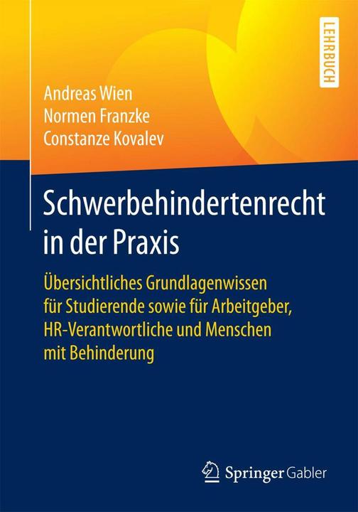 Produktbild Schwerbehindertenrecht in der Praxis (Deutsch, Andreas Wien, Constanze Kovalev, Normen Franzke, 2016)