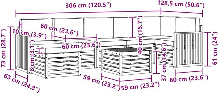 Produktbild vidaXL Outdoor-Sofa