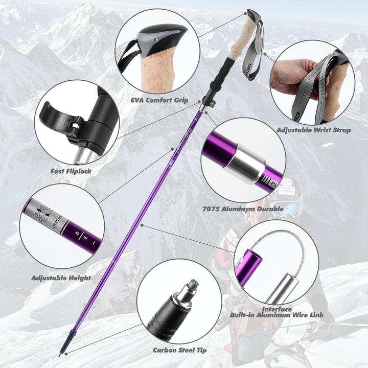 Immagine prodotto Gibohom Faltbare Trekkingstöcke mit Gummipuffern