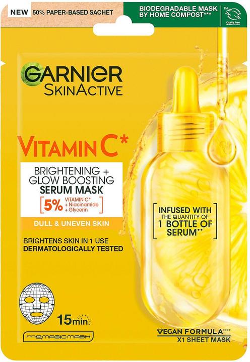 Garnier - Skin Active Vitamin C Sheet Mask Super Hydrating + Brightening - 28 ml