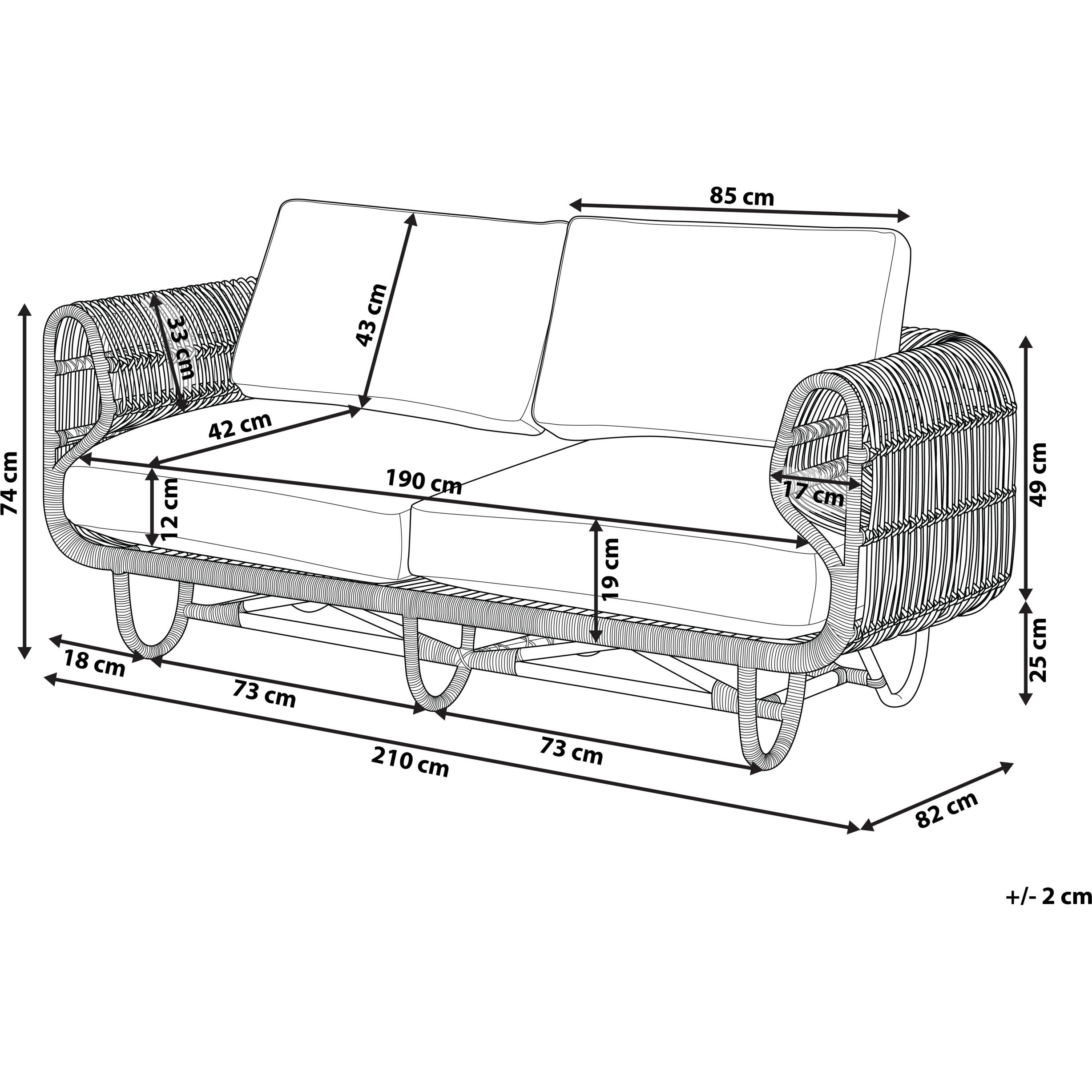 Thumbnail - Beliani, Sofa, Dolcedo (2-Sitzer)