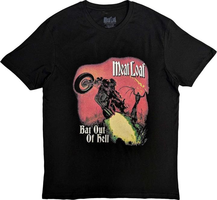 Immagine prodotto Meat Loaf Bat Out Of Hell Maglietta Copertura Stampa posteriore Adulto Unisex (S)