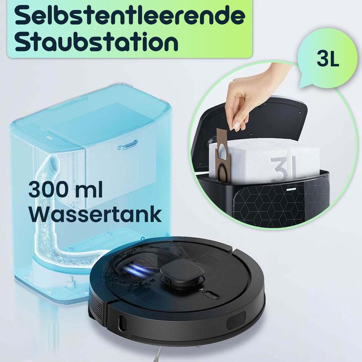 Actual product image Nedis Robot vacuum cleaner with mopping function, SmartLife (4000 Pa)