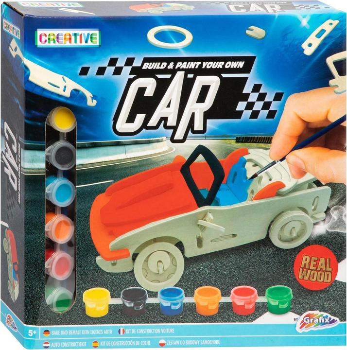 Actual product image Grafix Wooden construction and painting set - car