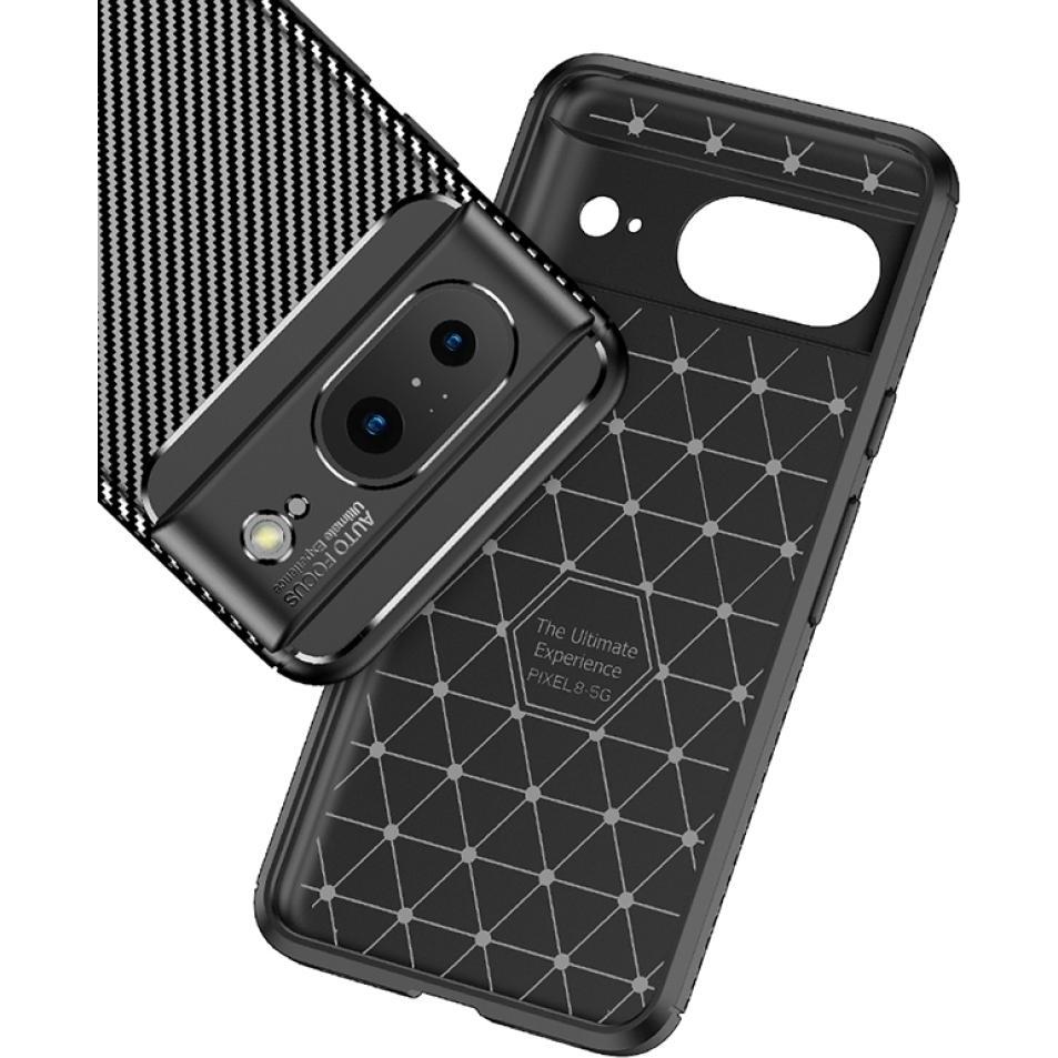 Thumbnail - Screenguard Carbon Design Case (Google Pixel 8), Smartphone Hülle, Schwarz