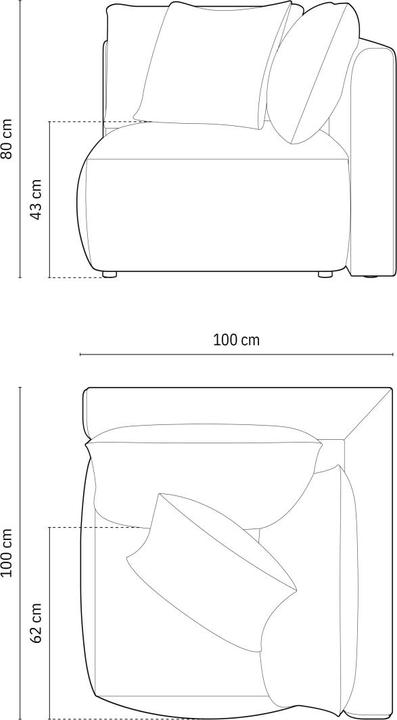 Produktbild Micadoni Chris (1-Sitzer, Ecksofa, Modular Sofa)