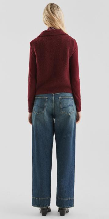 Produktbild s.Oliver Strickpullover Flauschiger Pullunder mit Polokragen (XL)