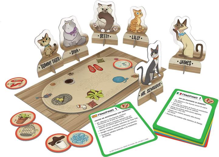 Actual product image Thinkfun cat crimes (Italian, Spanish)