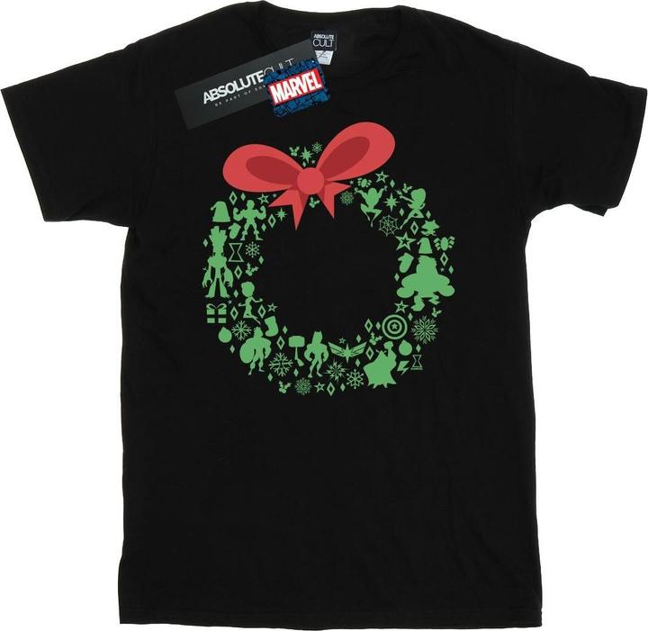 Immagine prodotto Avengers Christmas Wreath Maglietta Uomo (L)