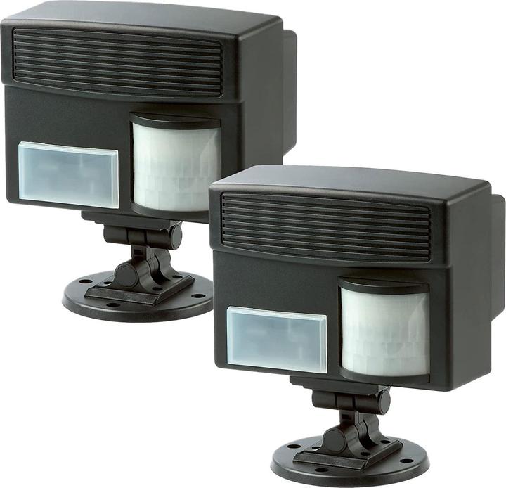 Produktbild Isotronic 2er-Set Ultraschall-Tierschreck mit PIR-Bewegungsmelder