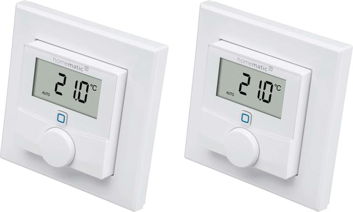 Produktbild Homematic IP 156669A0, Wandthermostat mit Luftfeuchtigkeitssensor, 2 Stück