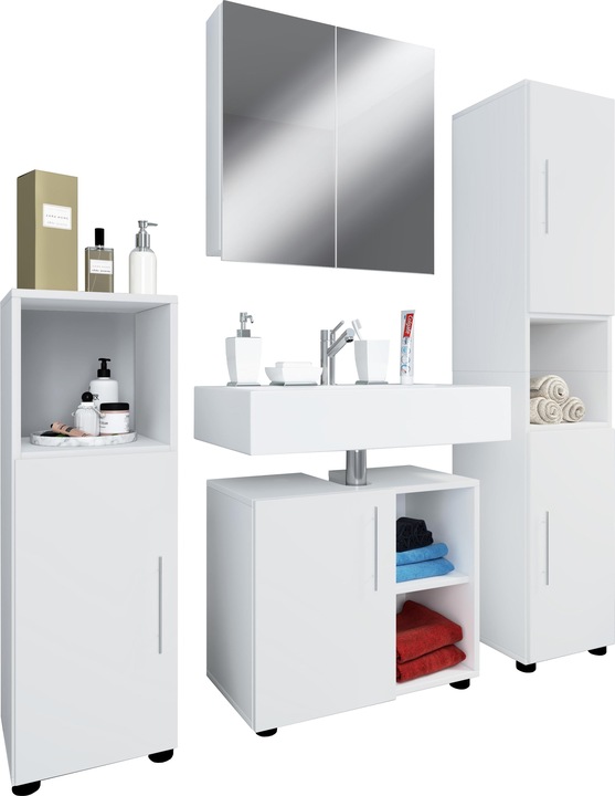 Produktbild VCM 4-tlg. Badmöbel Set Komplettset Holz Flandu ll