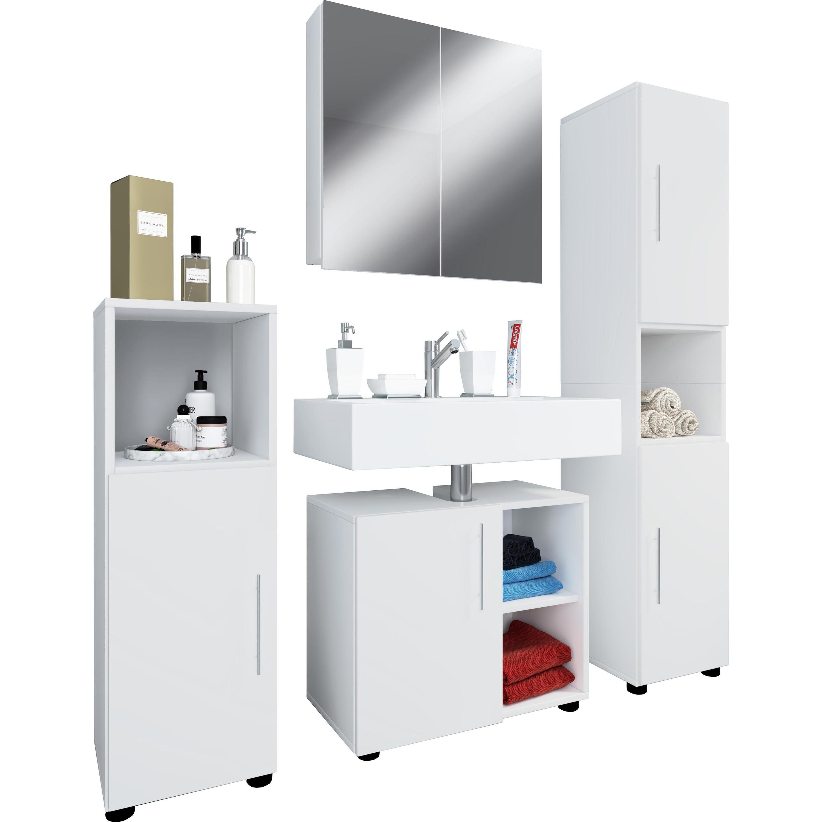 Thumbnail - VCM, Badmöbelset, 4-tlg. Badmöbel Set Komplettset Holz Flandu ll