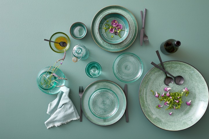 Image du produit Bitz Assiette de service 36 x 25 cm Noir Vert foncé