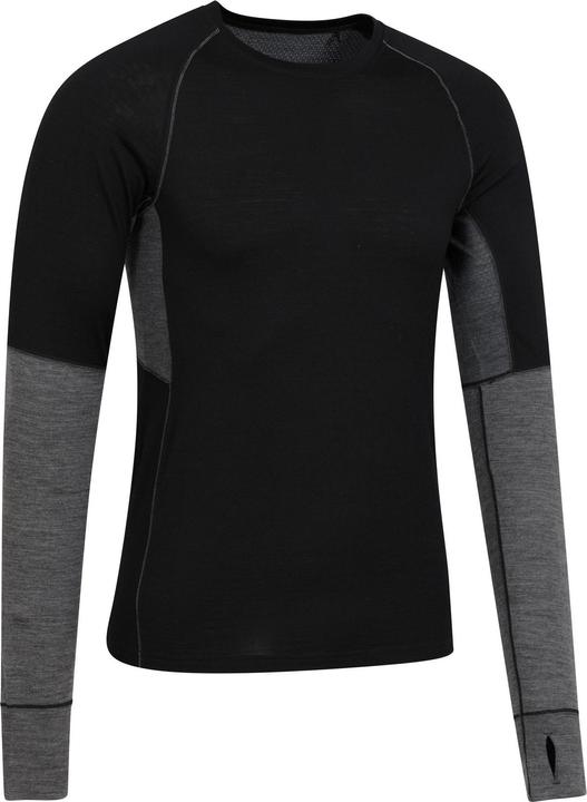 Actual product image Mountain Warehouse Mens Ultra Merino Wool Round Neck Base Layer Top (L)