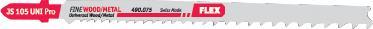 Flex-Tools Zubehör 490075 Stichsägeblatt zum Zerlegen JS 105 UNI Pro 3 Stück