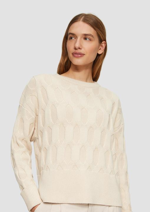 Produktbild S.Oliver Strickpullover Oversized Pullover mit Strickmuster (48)