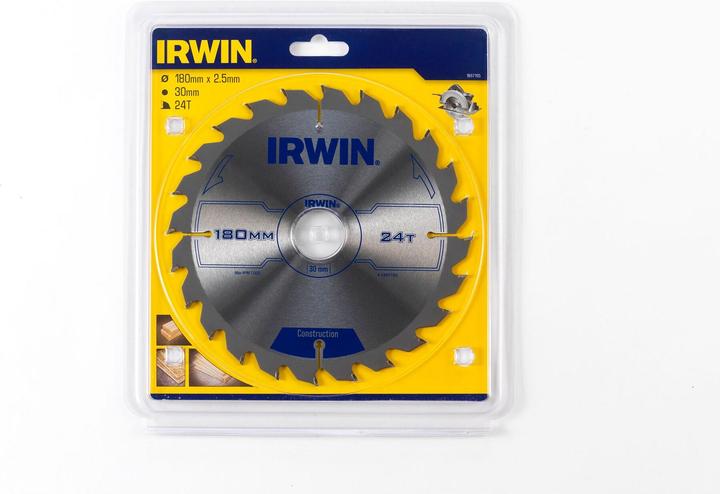 Produktbild Irwin IRW1897195 180 x 30 mm, 24 Zähne Kreissägeblatt mit ATB Zahn Mahlgrössen