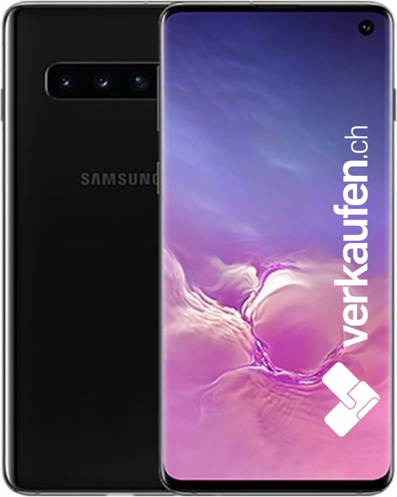 Actual product image verkaufen.ch Galaxy S10 (128 GB, Prism Black, 6.10", 12 Mpx, Hybrid Dual SIM, A / Like new)