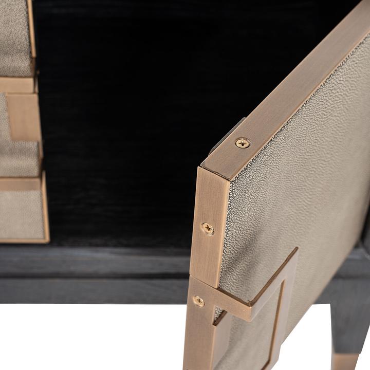 Produktbild Richmond Interiors TV-Möbel Bloomingville schwarz gold gebürstet 185