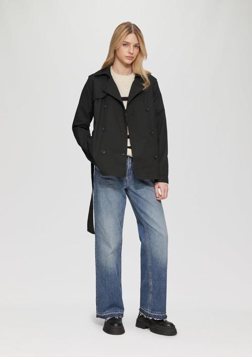 Immagine prodotto S.Oliver Outdoor-Jacke Kurzer Trenchcoat aus Baumwolle mit Gürtel