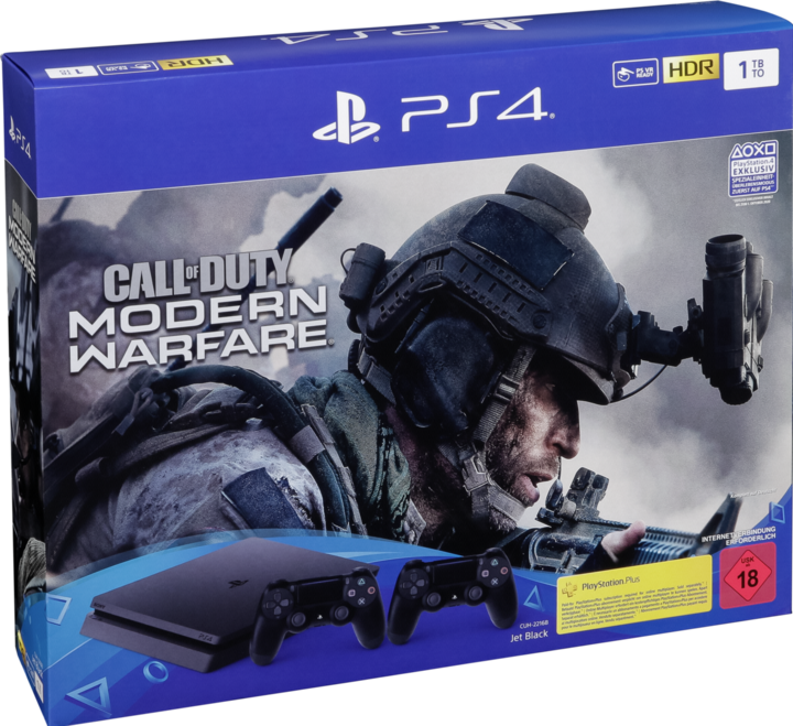 Produktbild Sony Playstation 4 Slim 1TB Call of Duty + 2. Contr. USK 18
