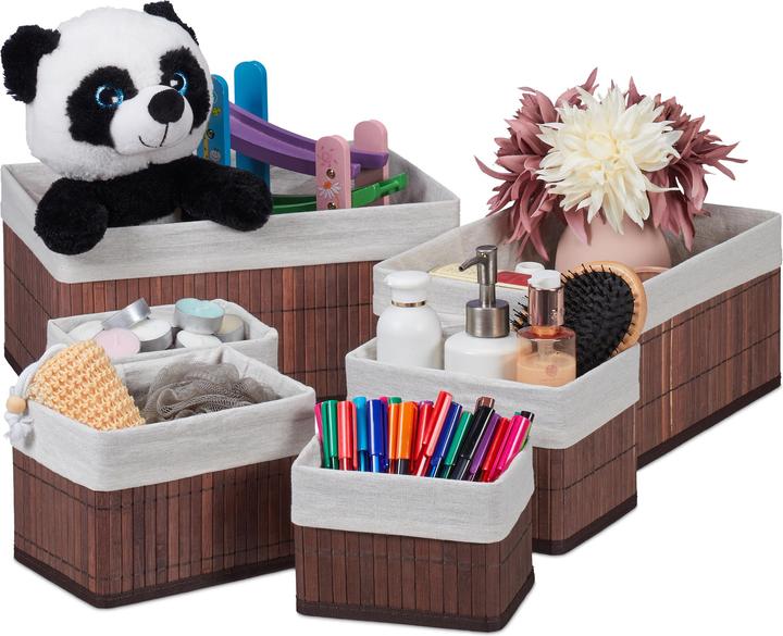 Relaxdays 6x Aufbewahrungskorb