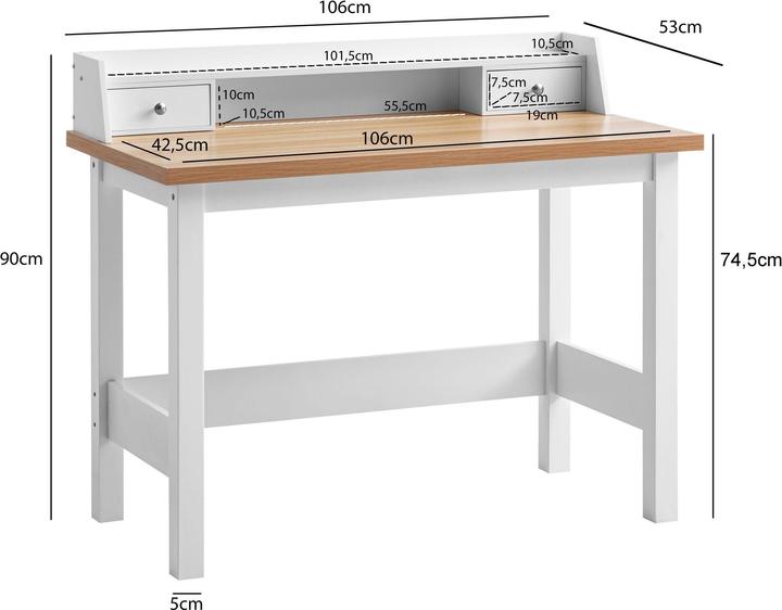 Immagine prodotto Wohnling 106x53x90