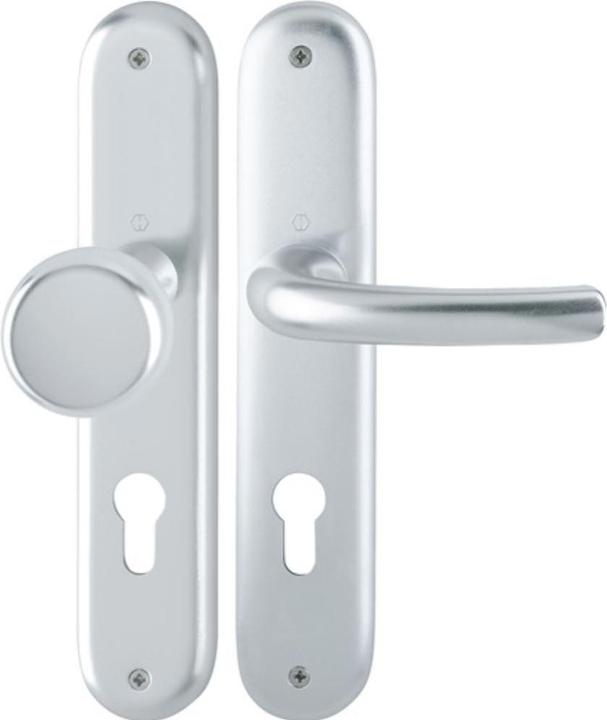 Hoppe Raccordo a vite lungo Tôkyô 53/273P/1710 Alluminio F1 PZ 72 mm DIN sinistra/destra (Set di piastre per porte)