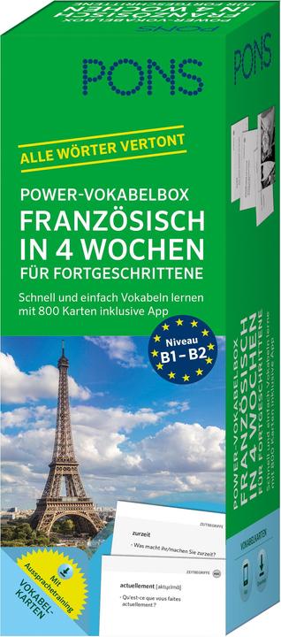 Produktbild Power-Vokabelbox Französisch in 4 Wochen für Fortgeschrittene (Deutsch, 2018)