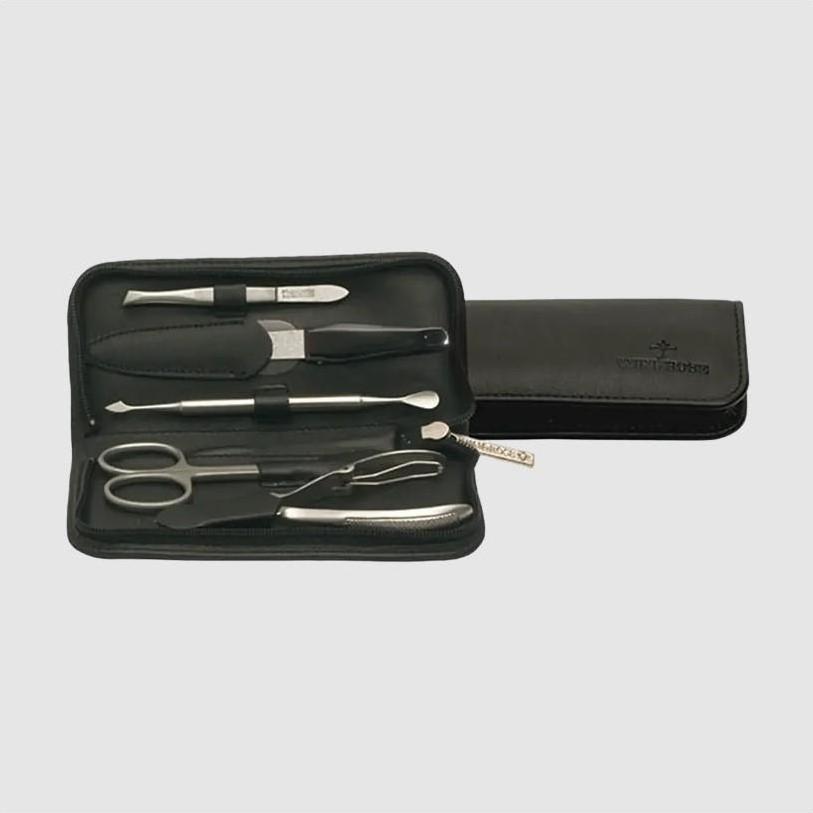 Windrose, Nagelpflegegerät, Nappa Manicure-Set 14 cm Leder