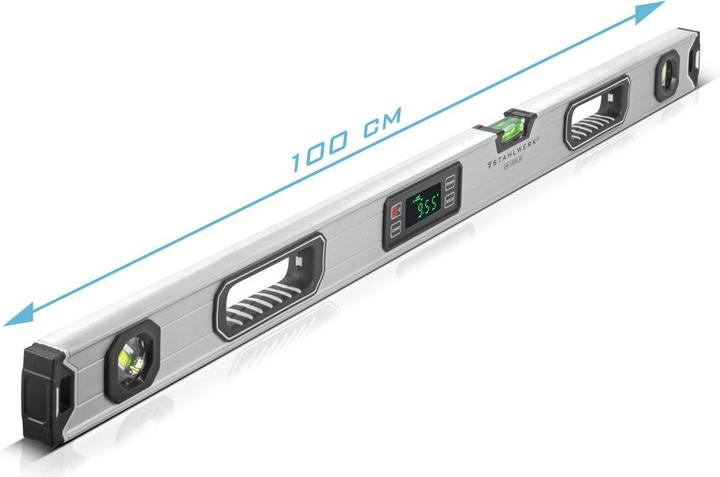 Actual product image Stahlwerk Digital spirit level DW-1000 ST made of aluminium with 1000 mm length (100 cm)