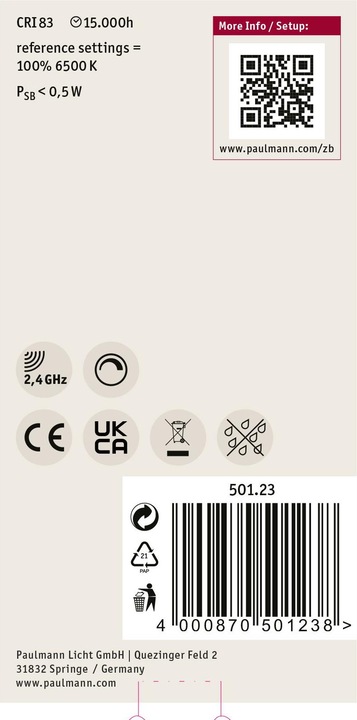 Produktbild Paulmann Allgebrauchslampe Zigbee (E27, 9 W, 820 lm, 1 x, F)