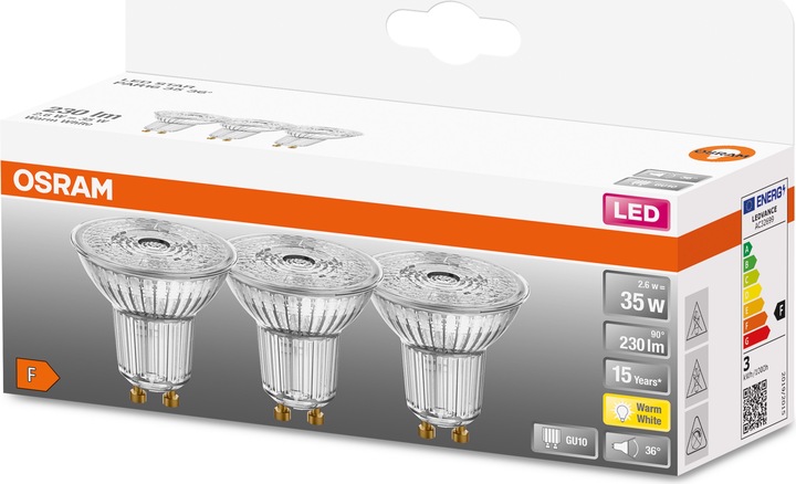Immagine prodotto Osram Stella (GU10, 2.60 W, 230 lm, 3 x, F)